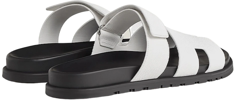 HERMES Chypre Calfskin 'Open Toe Velcro White' H222857Z-H90 Shop HERMES Chypre Calfskin 'Open Toe Velcro White' H222857Z-H90