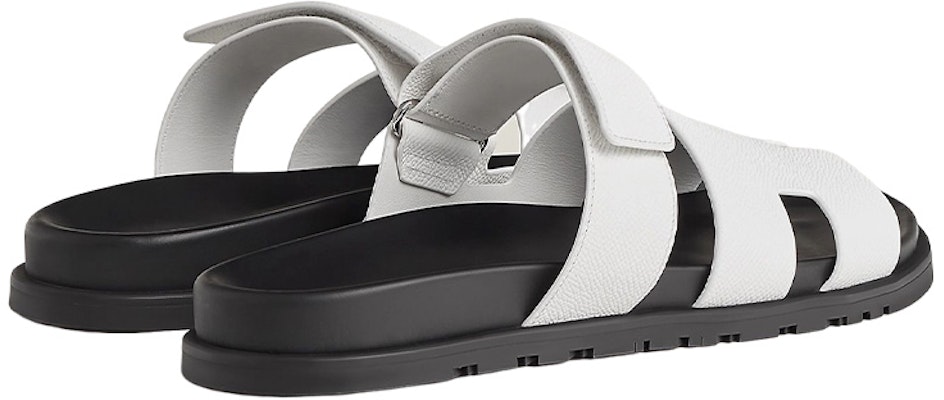 HERMES Chypre Calfskin 'Open Toe Velcro White' H222857Z-H90 Shop HERMES Chypre Calfskin 'Open Toe Velcro White' H222857Z-H90