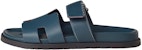 HERMES Sandal Velcro Kulit Anak Lembu Chypre 'Biru' H222858Z-H4B
