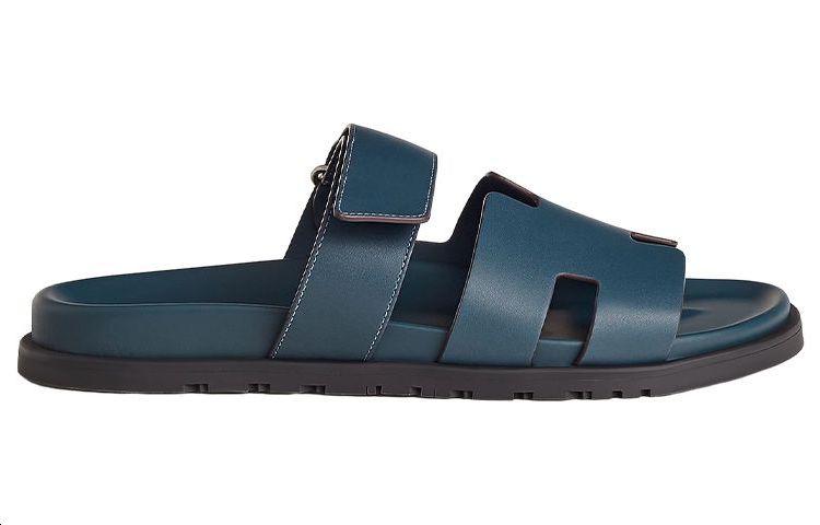 Order HERMES 小牛皮魔术贴凉鞋 '蓝色' H222858Z-H4B