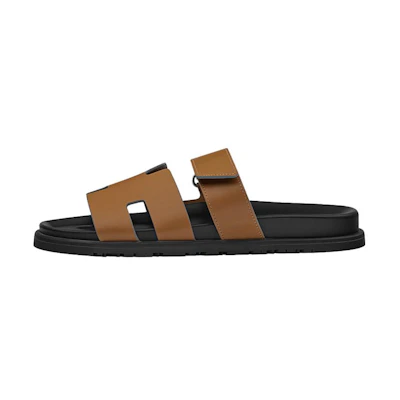 HERMES Chypre Flat Sandals 'Brown'