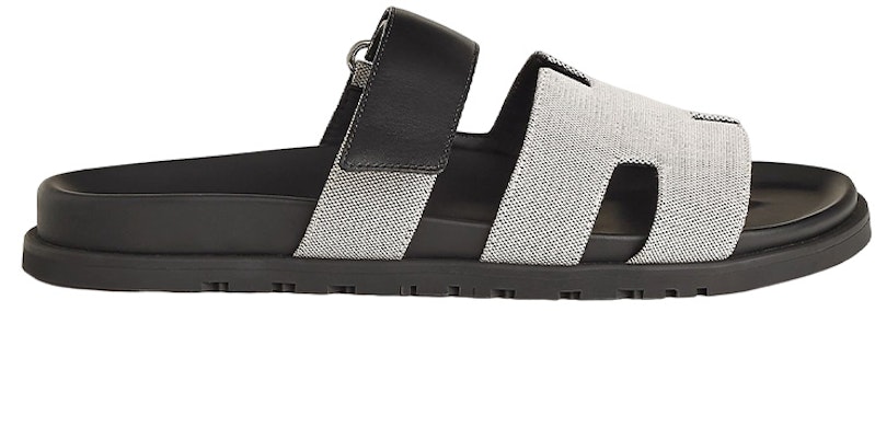 HERMES Chypre Flat Velcro Sandals 'Grey Black' H231819Z-H78 Order HERMES Chypre Flat Velcro Sandals 'Grey Black' H231819Z-H78