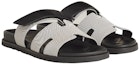 Shop Sandal Velcro HERMES Chypre 'Kelabu Hitam' H231819Z-H78