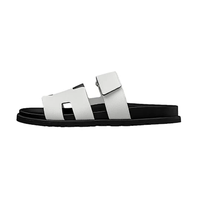 HERMES Chypre Sandal 'Black White Magic Tape'