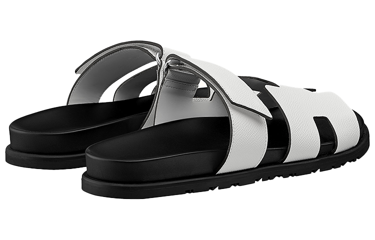 HERMES Chypre Sandal 'Black White Magic Tape' 圖 4
