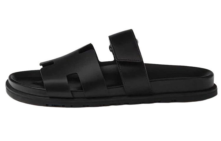 HERMES Chypre Sandals 'Black Calfskin' H222000Z-H01