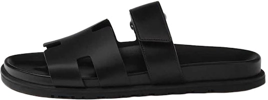 HERMES Chypre Slide 'Black Leather' H222000Z-H01 HERMES Chypre Slide 'Black Leather' H222000Z-H01