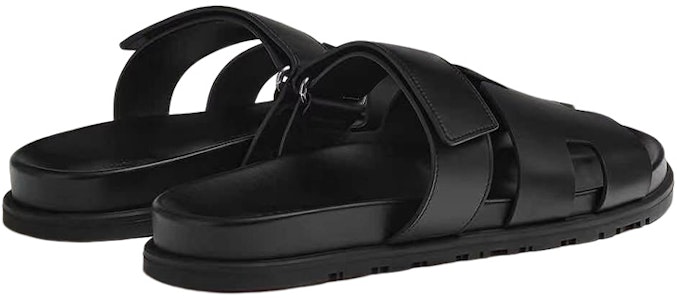 HERMES Chypre Slide 'Kulit Hitam' H222000Z-H01 Shop HERMES Chypre Slide 'Kulit Hitam' H222000Z-H01