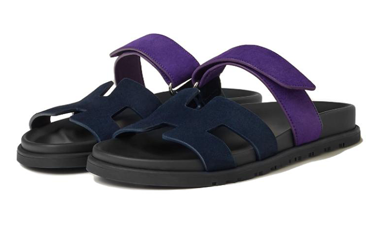 HERMES Chypre Slide 'Blue Leather' 圖 2