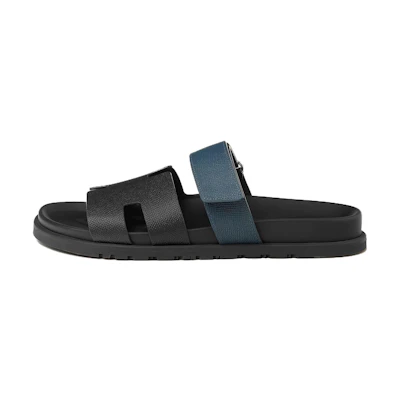 HERMES Chypre Slide 'Blue Leather'