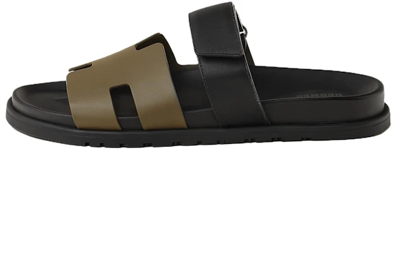 HERMES Chypre Tundra Green Sandal Kulit Lelaki 1.2cm Open Toe H222858Z HVT Buy HERMES Chypre Tundra Green Sandal Kulit Lelaki 1.2cm Open Toe H222858Z HVT