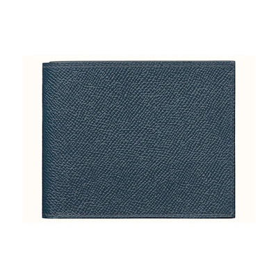 Hermes Citizen Twill Compact Wallet Epsom Bleu De Malte