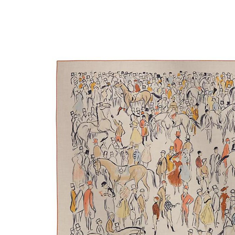 HERMES Classic Elegant Cashmere Silk Scarf Unisex Couple Style Light Brown. H241228S 06 圖 3