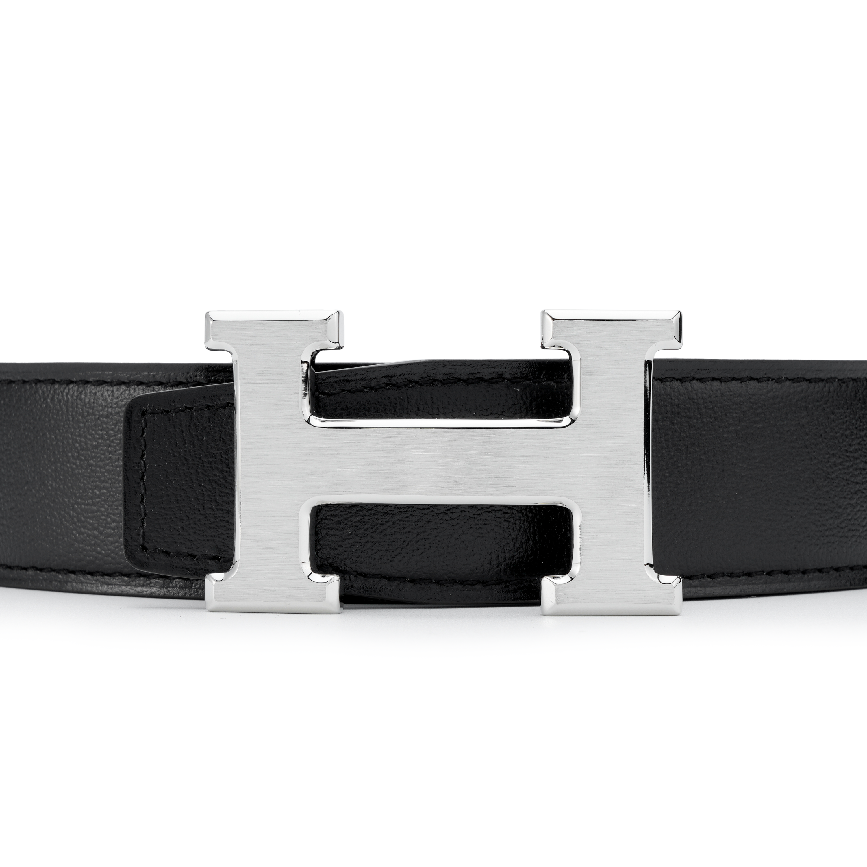 Lookbook HERMES經典灰色扣頭Togo小牛皮可翻轉腰帶 黑色/金色 3.2cm H064544CB86-H073967CAAA