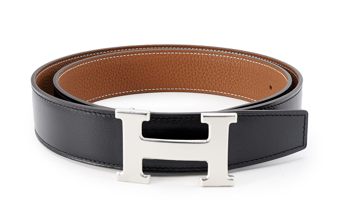 Order 爱马仕经典H扣标Togo小牛皮皮带 黑色/金色 男士 3.2厘米 H064544CK05-H073967CAAA