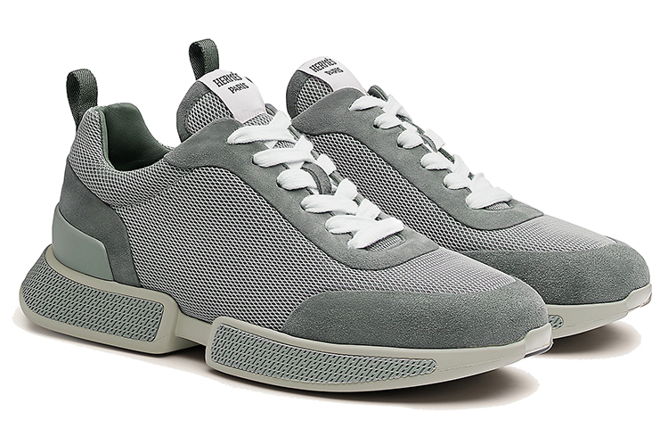 HERMES Classic Lace-Up Sneakers 'Grey' 圖 2