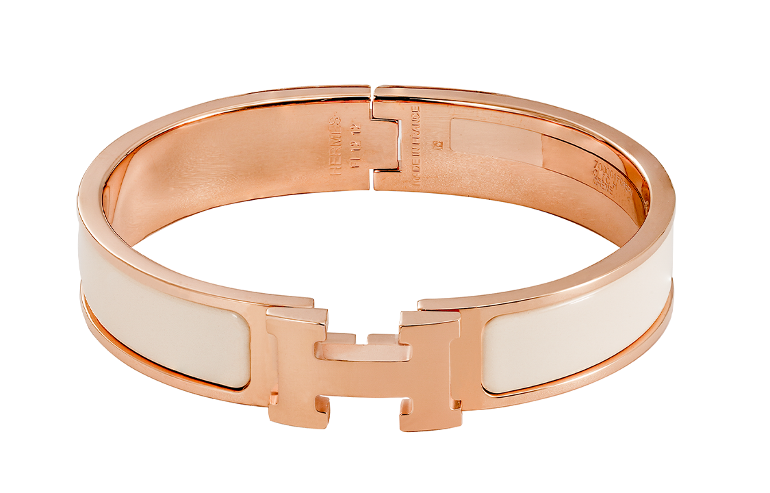 HERMES Clic-H Enamel Bracelet Unisex Couple Design. H700001FO85PM