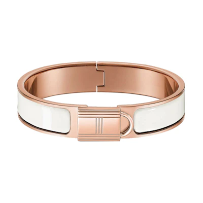 HERMES Clic Cadenas Bracelet White Rose Gold H707000FO31