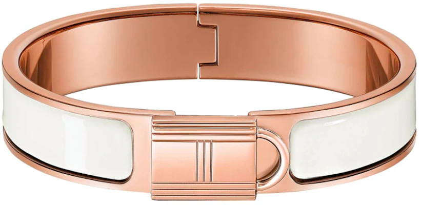 HERMES Clic Cadenas Bracelet White Rose Gold H707000FO31 Order HERMES Clic Cadenas Bracelet White Rose Gold H707000FO31
