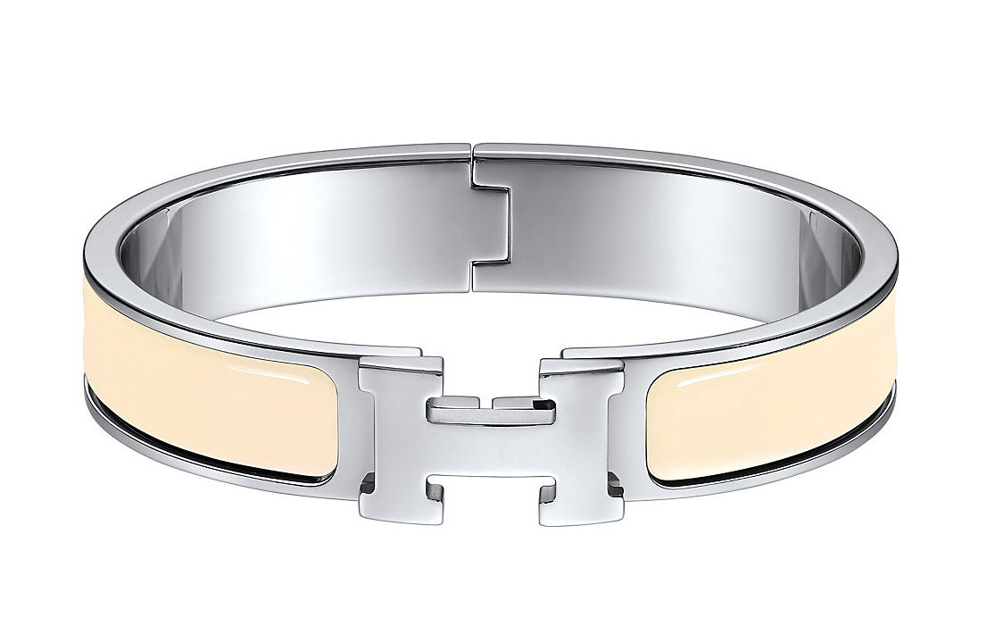 HERMES Clic H Bangle Mother of Pearl Silver H700001FP4P 圖 2
