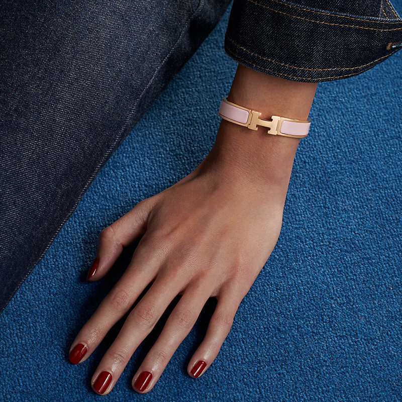 HERMES Clic H Bangle Mother of Pearl Silver H700001FP4P 圖 3