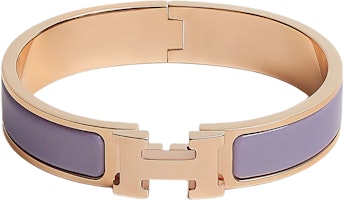 HERMES Clic H Bracelet Rose Gold/Lilac Purple H700001FO47PM HERMES Clic H Bracelet Rose Gold/Lilac Purple H700001FO47PM