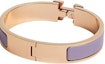 Lookbook 에르메스 클릭 H 팔찌 로즈 골드/라일락 퍼플 H700001FO47PM