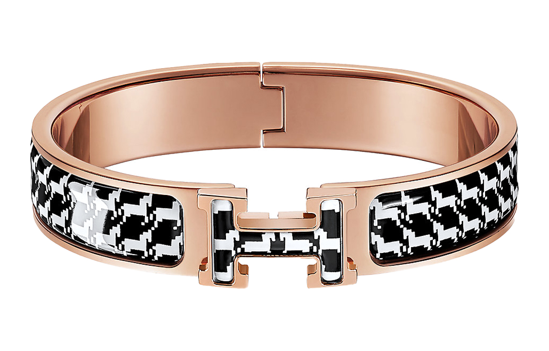 HERMES Clic H Pixel Horse Bracelet Black White Dual-tone. H701413FO49 圖 2