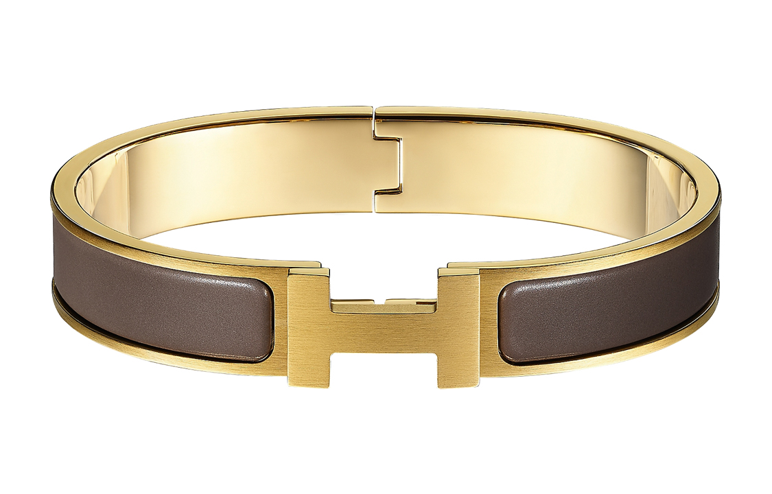 HERMES Clic HH Bracelet Matte Tin Gray Gold H703203FM5C