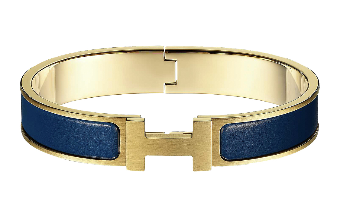 HERMES Clic HH Matte Bracelet Unisex Couple Misty Blue H703203FM3FT5