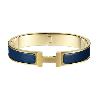 HERMES Clic HH Matte Bracelet Unisex Couple Misty Blue H703203FM3FT5