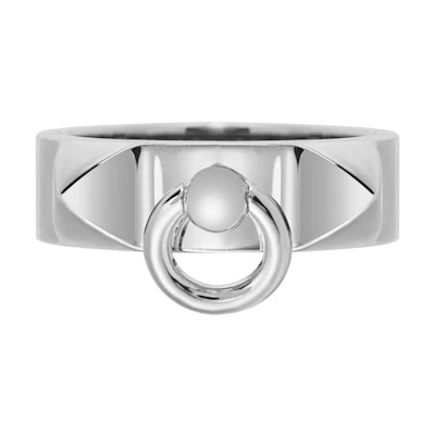 HERMES Collier de Chien Silver Ring 925 Unisex Minimalist Design H115607BV000
