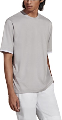 HERMES 拼色荷葉邊圓領短袖T恤 霧白 男款 H457940HA94LA Order HERMES 拼色荷葉邊圓領短袖T恤 霧白 男款 H457940HA94LA