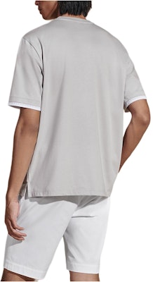 HERMES 拼色荷葉邊圓領短袖T恤 霧白 男款 H457940HA94LA Lookbook HERMES 拼色荷葉邊圓領短袖T恤 霧白 男款 H457940HA94LA
