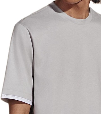 HERMES 拼色荷葉邊圓領短袖T恤 霧白 男款 H457940HA94LA Details for HERMES 拼色荷葉邊圓領短袖T恤 霧白 男款 H457940HA94LA