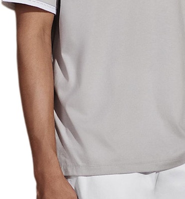 HERMES 拼色荷葉邊圓領短袖T恤 霧白 男款 H457940HA94LA Sizing HERMES 拼色荷葉邊圓領短袖T恤 霧白 男款 H457940HA94LA