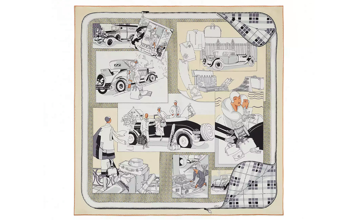 HERMES Confort en Automobile Silk Scarf Unisex Handcrafted, Multiple Colors. H981902S09 圖 2