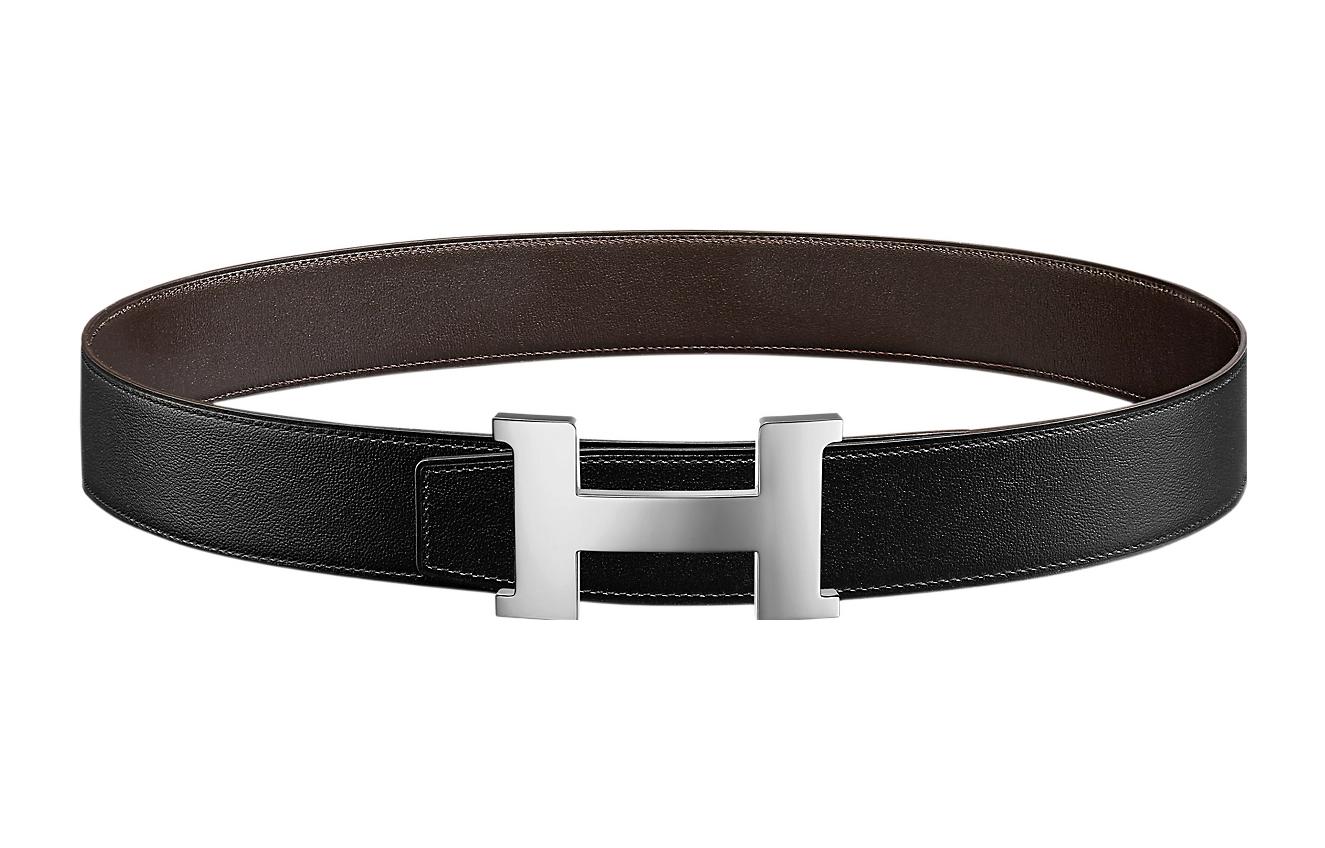 Order HERMES Constance Cinturón Reversible de Cuero Negro/Ebony 3.8cm H074562CK05-H081779CAAA105