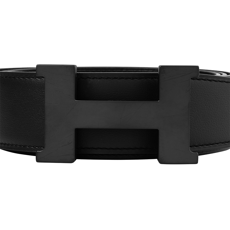 Lookbook 爱马仕 Constance 黑色扣头 Togo 皮革男士腰带 黑色 3.8cm 宽 H081106CH89-H075387CAAF