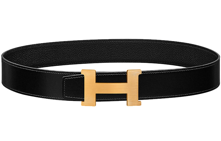 Order 愛馬仕 Constance 金扣男士黑色雙面皮帶 3.8公分 H074562CUZ3-H075387CAAF