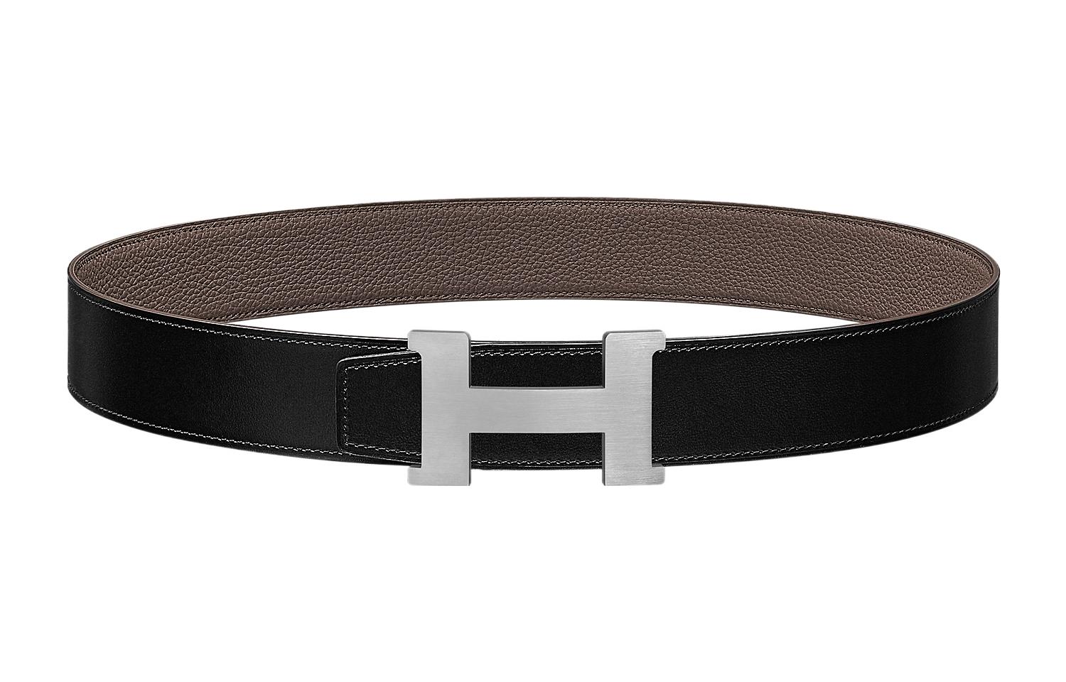 Order HERMES Constance H Buckle Togo Leather Belt Black/Grey 3.8cm  Classic H074562CB86-H077971CAAG