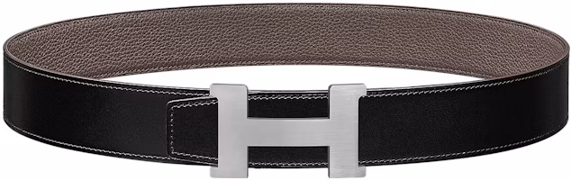 Order HERMES Constance H扣環 Togo皮革雙面腰帶 黑/灰 3.8公分 經典款 H074562CB86-H077971CAAG