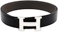 Buy HERMES Constance H Hebilla Plata Cinturón Piel Epsom Negro/Gris Estaño 3.2cm H064544CK05-H073967CAAC