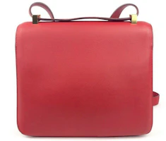 Order Hermes Constance Leather Gold-tone 24 Red Rouge