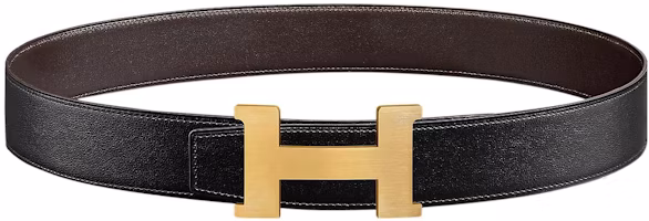 HERMES Constance Reversible Leather Belt Black/Ebony Togo 38cm Gold Buckle H074562CUZ3-H081779CAAA100 HERMES Constance Reversible Leather Belt Black/Ebony Togo 38cm Gold Buckle H074562CUZ3-H081779CAAA100