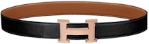 Buy HERMES Constance Hebilla Oro Rosa Cinturón Reversible Togo Negro/Marrón 3.2cm H064544CDZ2-H073967CAAA