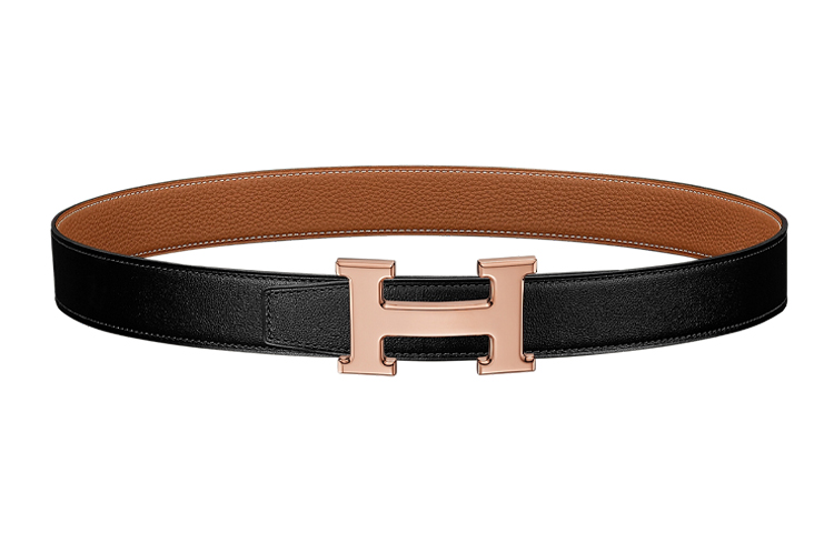 Order HERMES Constance Hebilla Oro Rosa Cinturón Reversible Togo Negro/Marrón 3.2cm H064544CDZ2-H073967CAAA