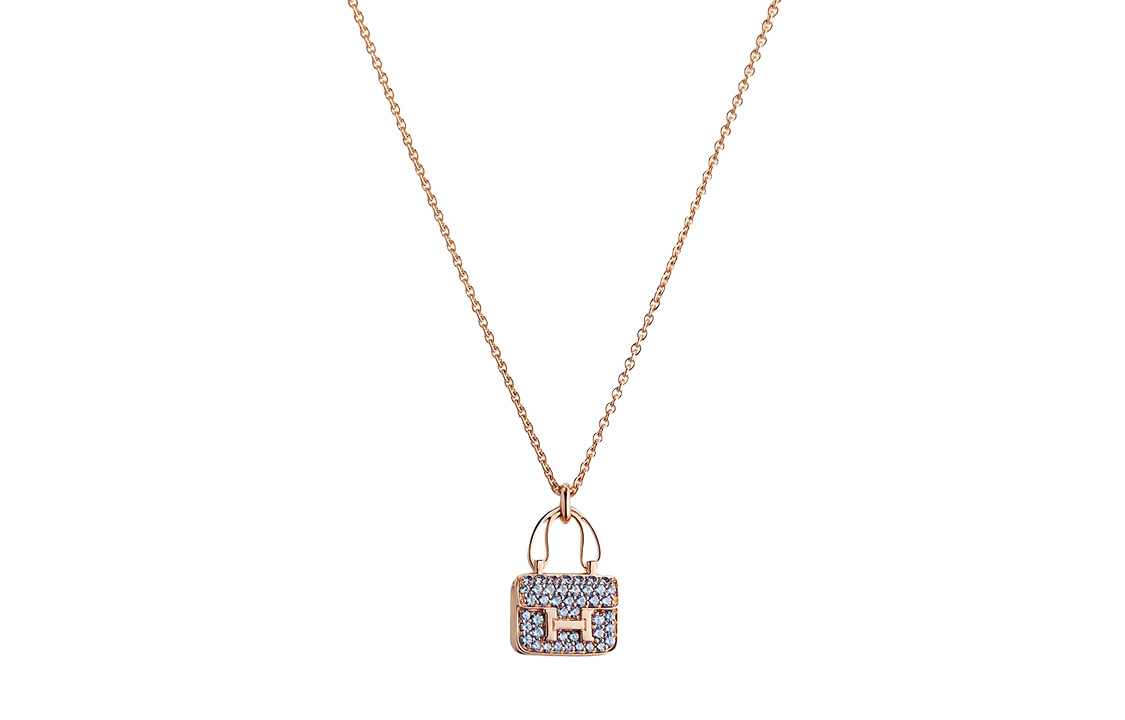 HERMES Constance Simple Fashion 18K Rose Gold Pendant Necklace Unisex Couple Necklace H121304B 圖 2