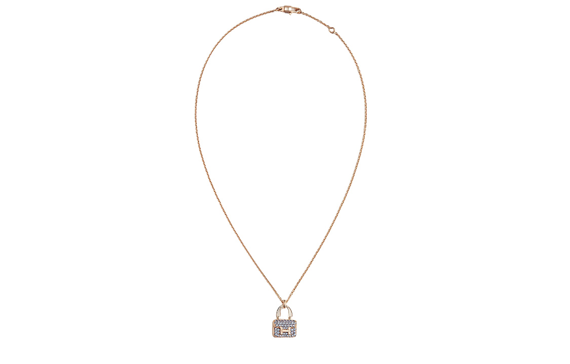 HERMES Constance Simple Fashion 18K Rose Gold Pendant Necklace Unisex Couple Necklace H121304B 圖 3