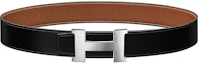 Shop HERMES Cinturón Constance Togo 3.8cm Negro/Marrón Hebilla Plateada H074562CK05-H077971CAAA